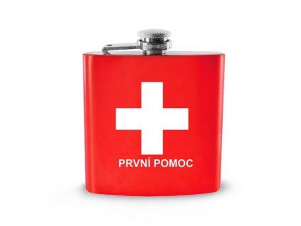 Nerezová ploskačka „PRVNÍ POMOC“ 170 ml